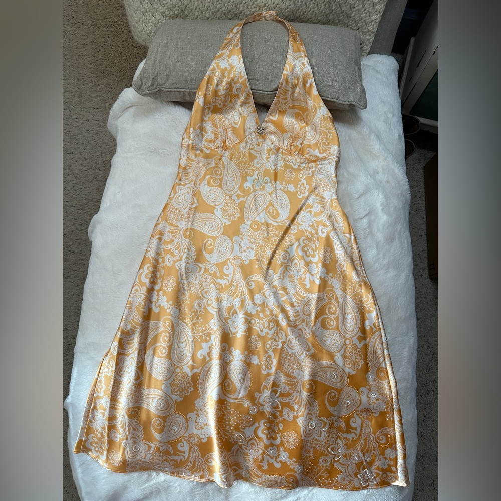 Orange Slip Dress, never worn, no tags